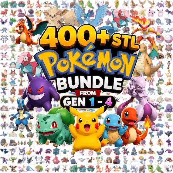493 Pokemon STL Bundle: Generations 1-4