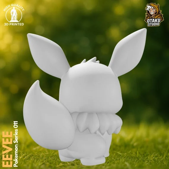Eevee Pokemon STL 3D printed figure, side view