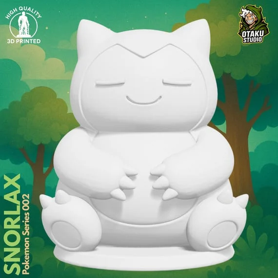Snorlax Pokemon STL 3D printed figure, back view