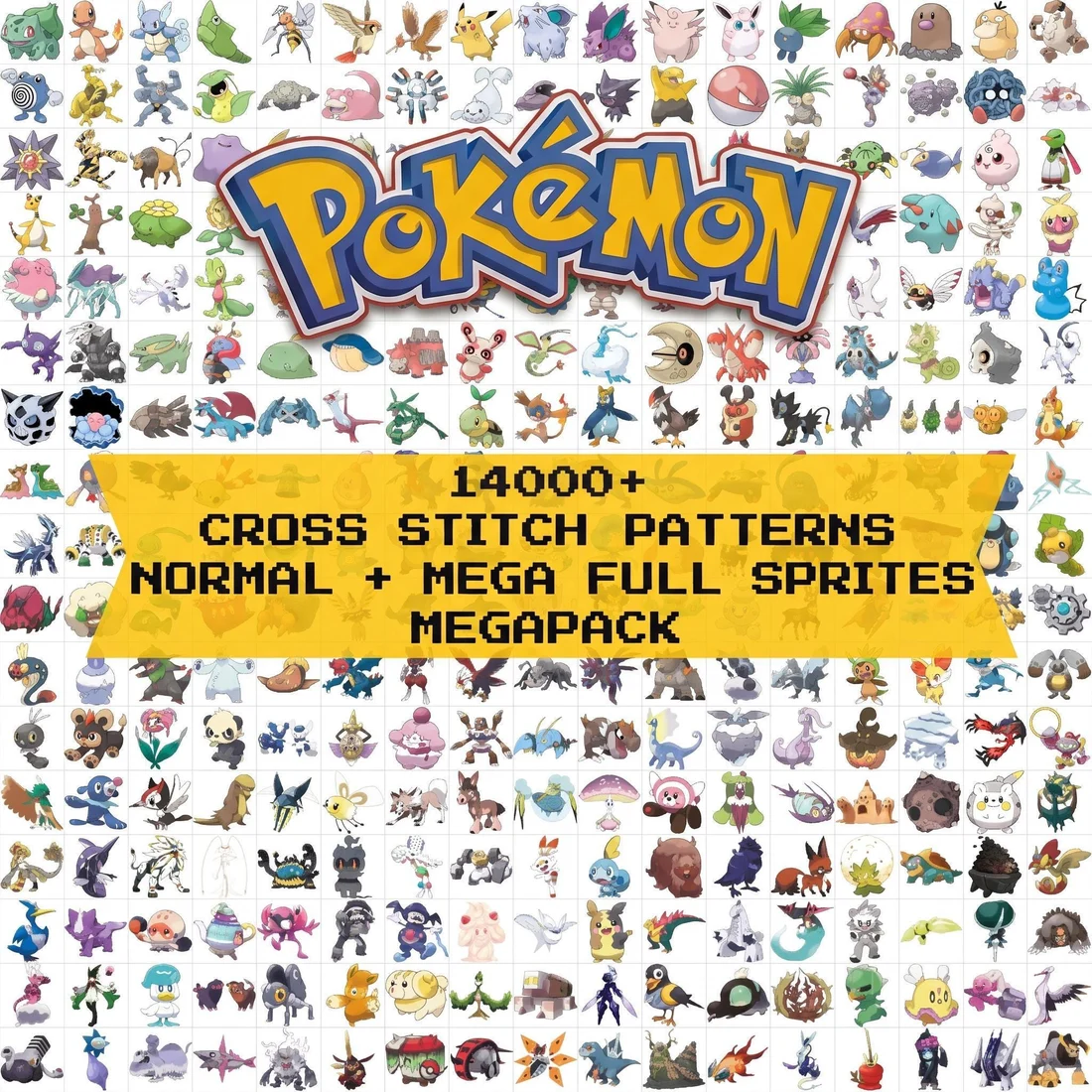 14,000+ Pokemon Cross Stitch Charts