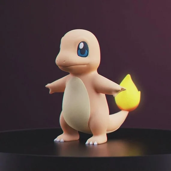 Charmander Pokemon STL figure, 3D printable model