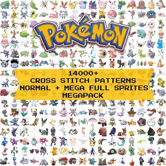14000+ Pokemon Cross Stitch Patterns