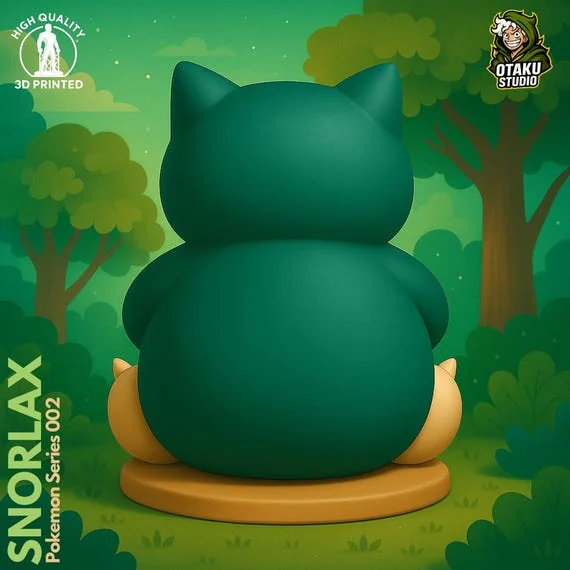Snorlax Pokemon STL 3D printed figure, side view