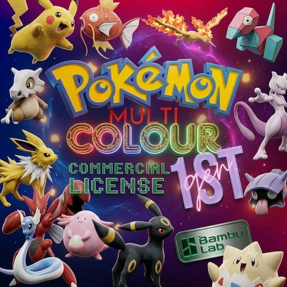 149 Kanto Pokemon Multicolor STL & 3MF Pack