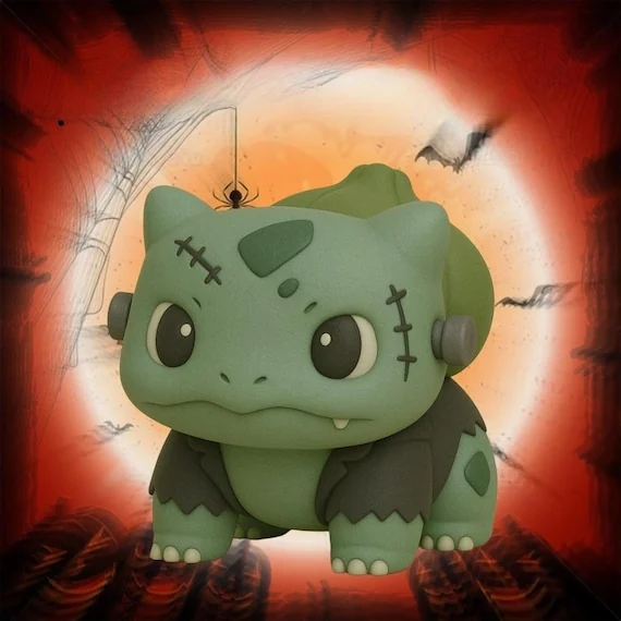 Bulbasaur Frankenstein Halloween Pokemon STL 3D printable model