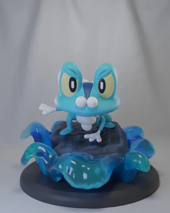 Froakie Pokemon STL figure, 3D printable model