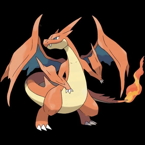 Mega Charizard Y Pokemon official artwork, included in the 36 Mega Evolution STL bundle