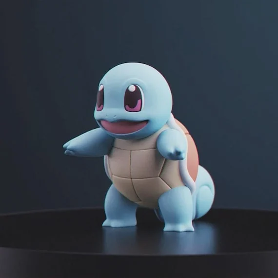 Squirtle Pokemon STL figure, 3D printable model